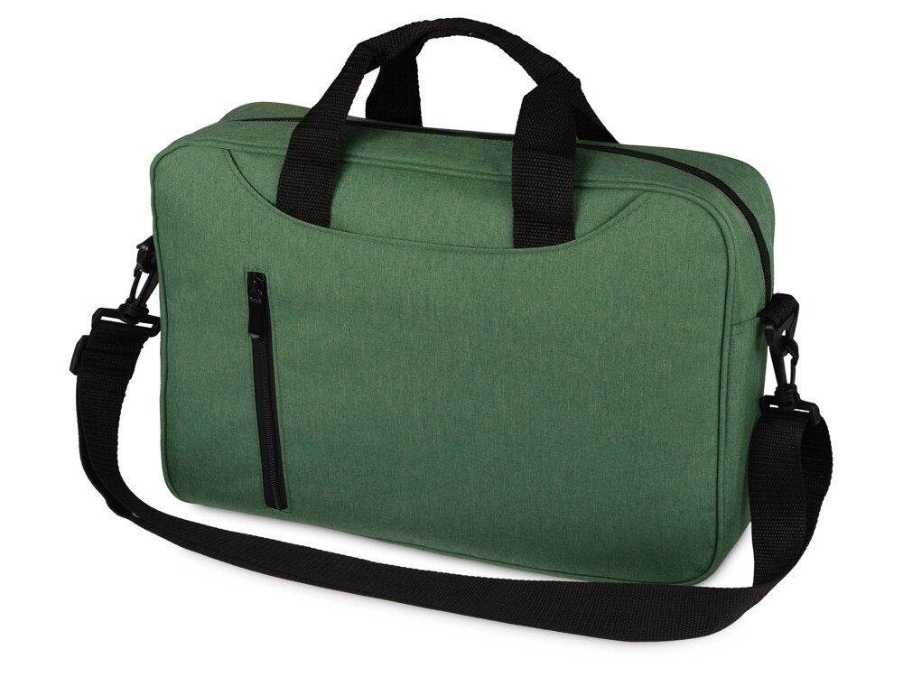 Сумка для ноутбука Wing с вертикальным наружным карманом, зеленый (Р) от компании ТОО VEER Company Group / Одежда и сувениры с логотипом - фото 1