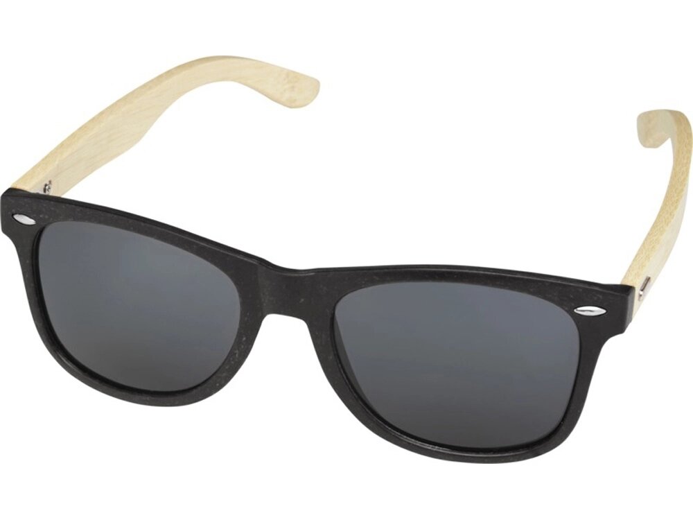 Sun Ray очки с бамбуковой оправой, черный от компании ТОО VEER Company Group / Одежда и сувениры с логотипом - фото 1