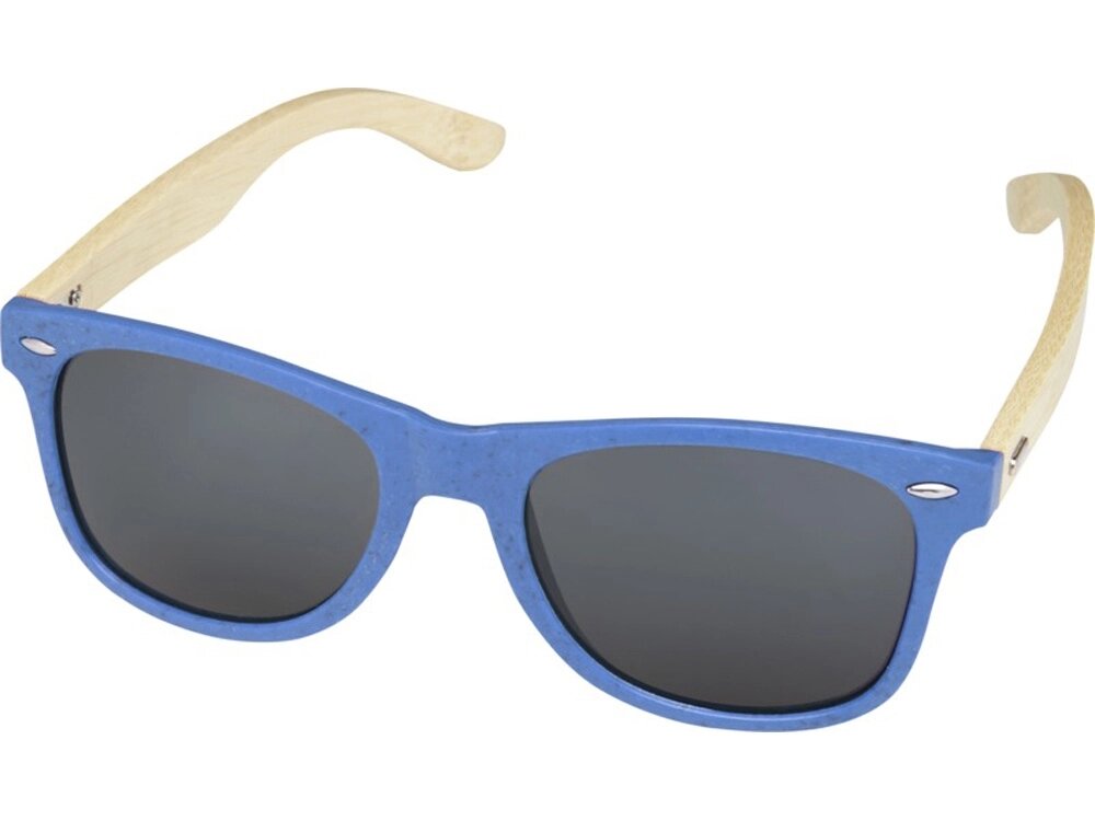 Sun Ray очки с бамбуковой оправой, process blue от компании ТОО VEER Company Group / Одежда и сувениры с логотипом - фото 1