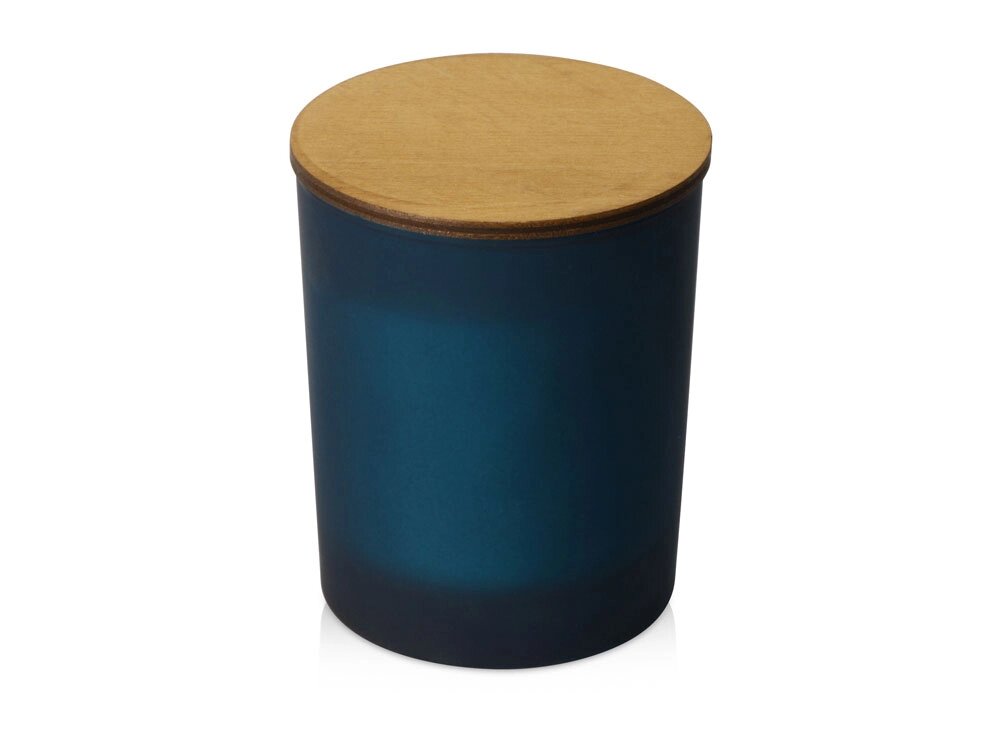 Свеча соевая ароматическая в стекле Niort, синяя от компании ТОО VEER Company Group / Одежда и сувениры с логотипом - фото 1