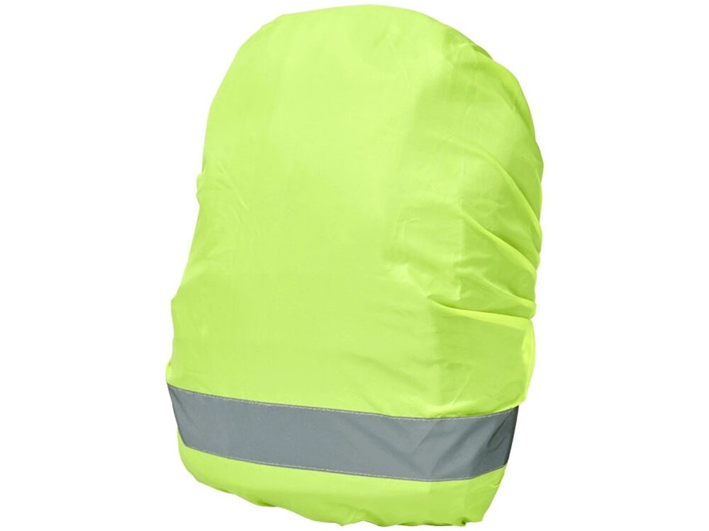 Светоотражающий и водонепроницаемый чехол для рюкзака William,  неоново-желтый от компании ТОО VEER Company Group / Одежда и сувениры с логотипом - фото 1