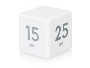 Таймер для тайм-менеджмента Time Capsule на 5-15-25-45 минут, софт-тач, белый