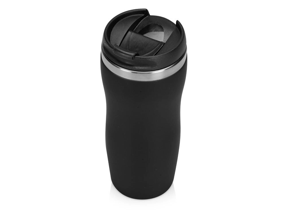 Термокружка Double wall mug C1, soft touch, 350 мл, черный от компании ТОО VEER Company Group / Одежда и сувениры с логотипом - фото 1