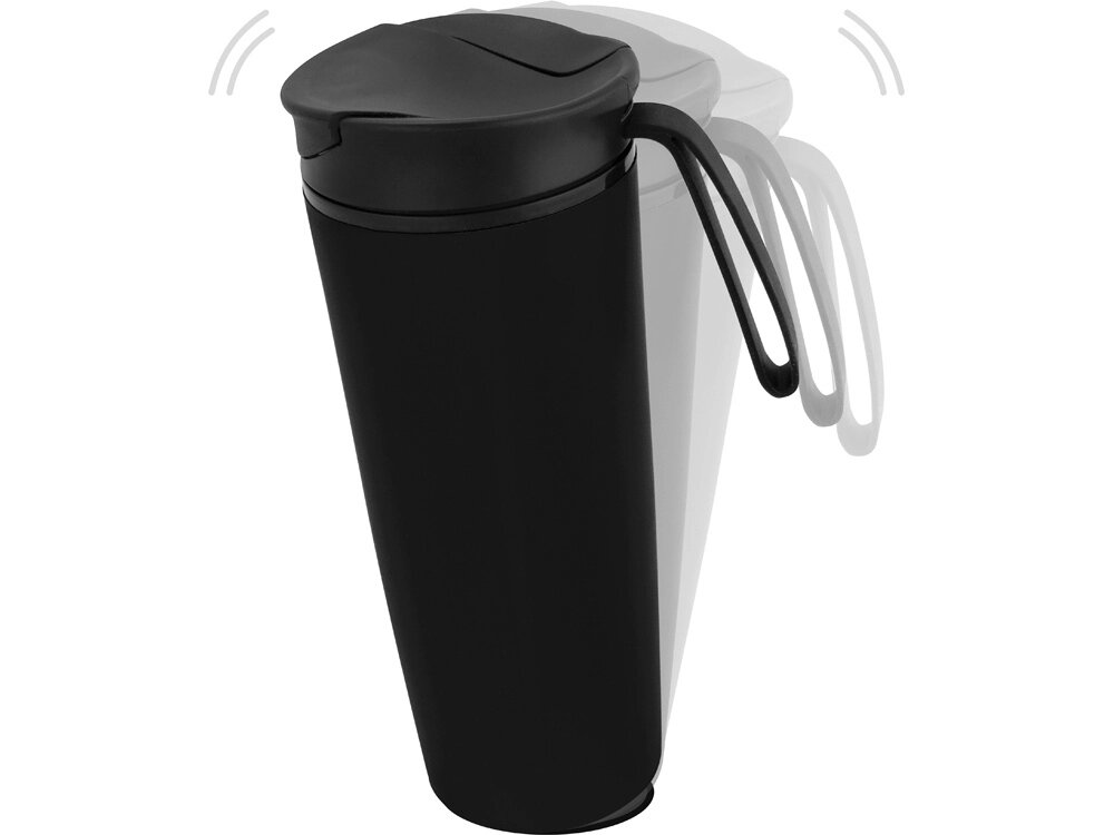 Термокружка Годс 470мл на присоске, черный от компании ТОО VEER Company Group / Одежда и сувениры с логотипом - фото 1