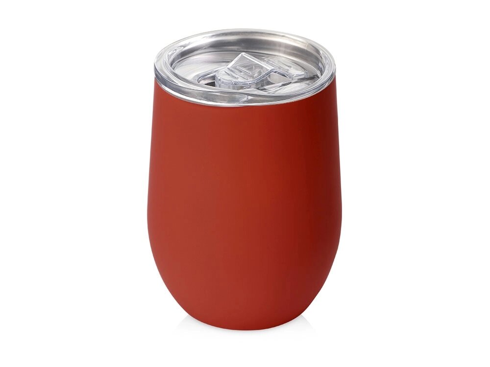 Термокружка Sense Gum, soft-touch, непротекаемая крышка, 370мл, красный от компании ТОО VEER Company Group / Одежда и сувениры с логотипом - фото 1