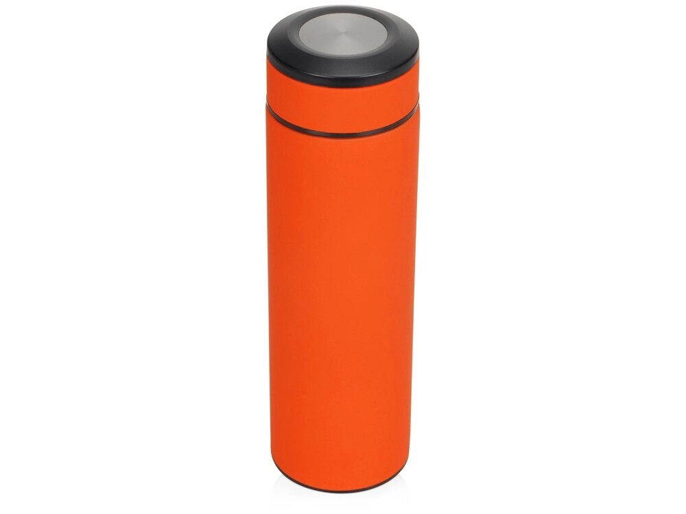Термос Confident с покрытием soft-touch 420мл, оранжевый от компании ТОО VEER Company Group / Одежда и сувениры с логотипом - фото 1