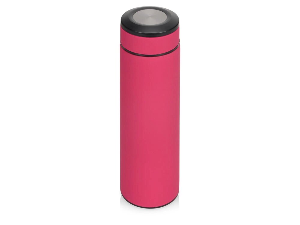 Термос Confident с покрытием soft-touch 420мл, розовый от компании ТОО VEER Company Group / Одежда и сувениры с логотипом - фото 1
