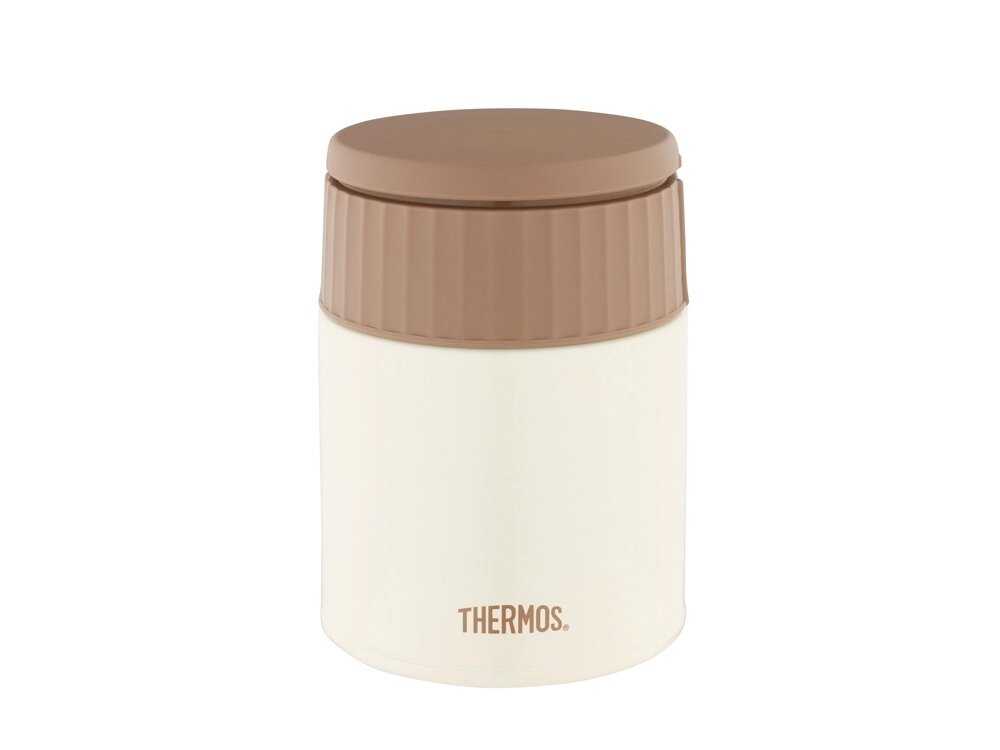 Термос из нерж. стали для еды тм THERMOS JBQ-400-MLK 0.4L, белый от компании ТОО VEER Company Group / Одежда и сувениры с логотипом - фото 1