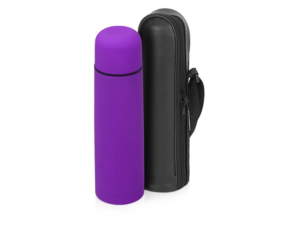 Термос Ямал Soft Touch 500мл, фиолетовый от компании ТОО VEER Company Group / Одежда и сувениры с логотипом - фото 1