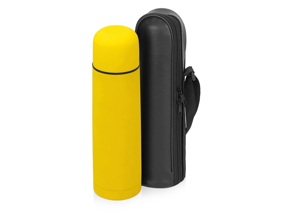 Термос Ямал Soft Touch 500мл, желтый от компании ТОО VEER Company Group / Одежда и сувениры с логотипом - фото 1