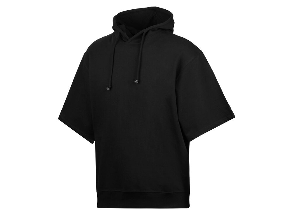 Толстовка с капюшоном, короткий рукав, черный от компании ТОО VEER Company Group / Одежда и сувениры с логотипом - фото 1