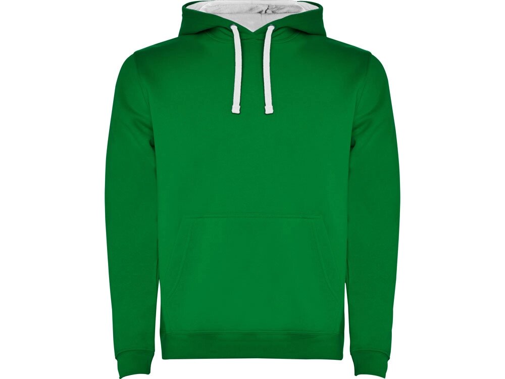 Толстовка с капюшоном Urban мужская, зеленый/белый от компании ТОО VEER Company Group / Одежда и сувениры с логотипом - фото 1