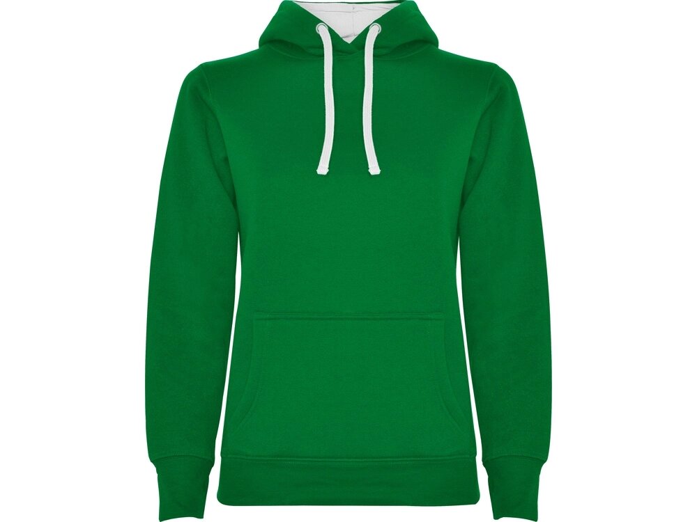 Толстовка с капюшоном Urban женская, зеленый/белый от компании ТОО VEER Company Group / Одежда и сувениры с логотипом - фото 1