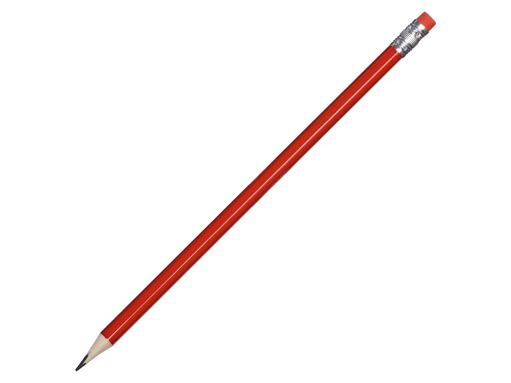 Трехгранный карандаш Графит 3D, красный от компании ТОО VEER Company Group / Одежда и сувениры с логотипом - фото 1