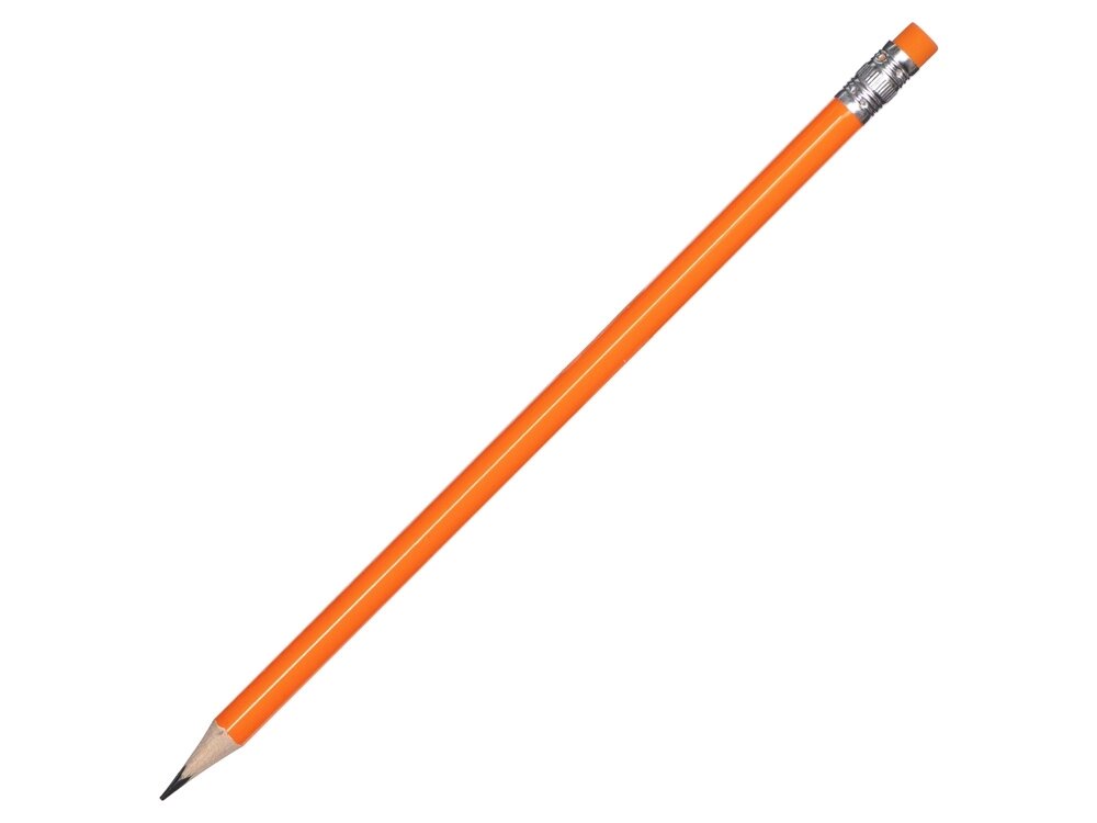 Трехгранный карандаш Графит 3D, оранжевый от компании ТОО VEER Company Group / Одежда и сувениры с логотипом - фото 1