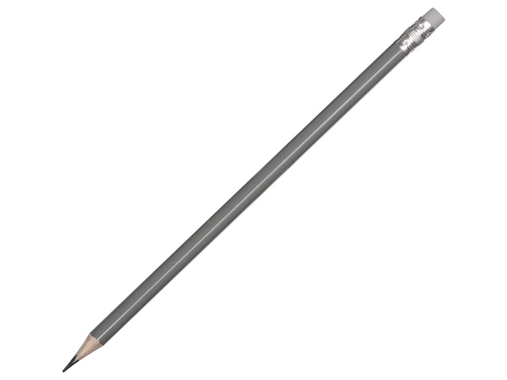 Трехгранный карандаш Графит 3D, серебряный от компании ТОО VEER Company Group / Одежда и сувениры с логотипом - фото 1