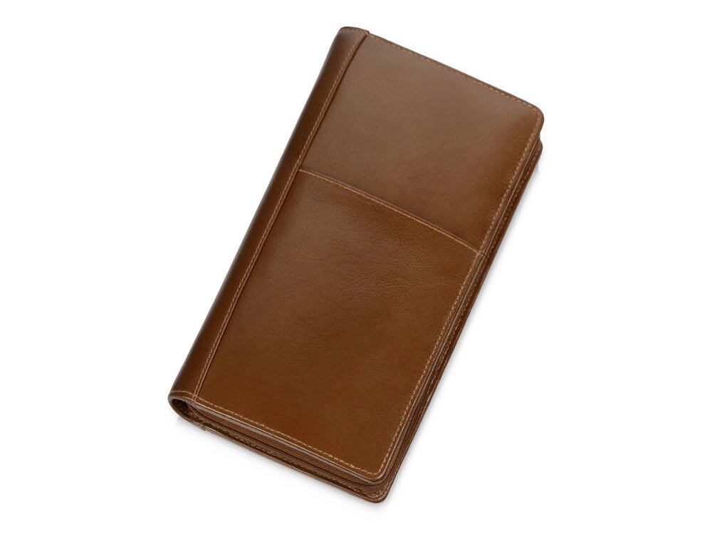Трэвел-портмоне, коричневый от компании ТОО VEER Company Group / Одежда и сувениры с логотипом - фото 1