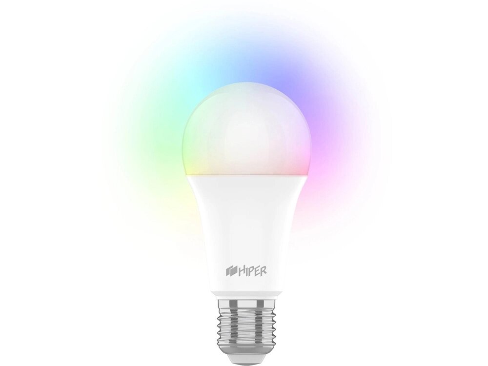 Умная лампочка HIPER IoT A60 RGB от компании ТОО VEER Company Group / Одежда и сувениры с логотипом - фото 1