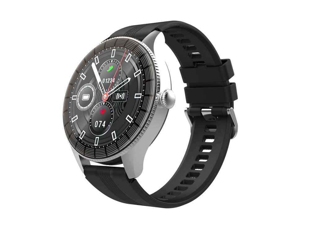 Умные часы HIPER IoT Watch GTR, черный/голубой от компании ТОО VEER Company Group / Одежда и сувениры с логотипом - фото 1