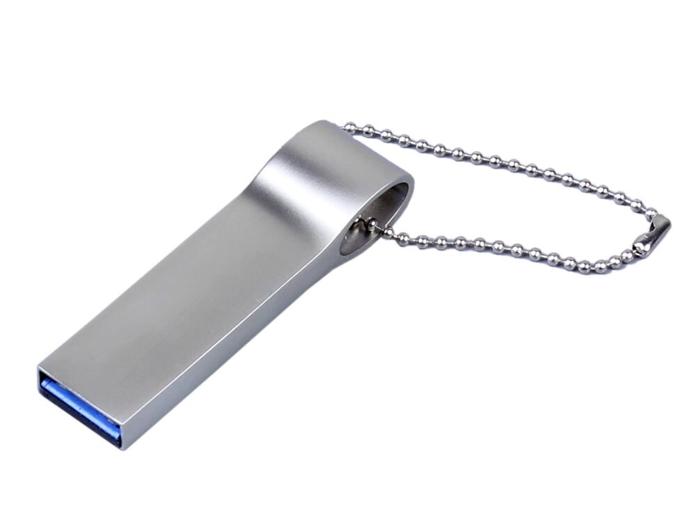 USB 3.0-флешка на 32 Гб с мини чипом, компактный дизайн, боковое отверстие для цепочки от компании ТОО VEER Company Group / Одежда и сувениры с логотипом - фото 1