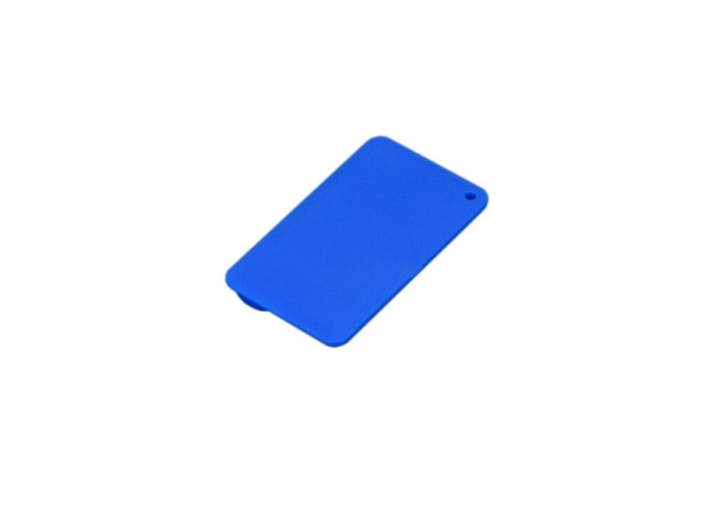 USB-флешка на 16 Гб в виде пластиковой карточки, синий от компании ТОО VEER Company Group / Одежда и сувениры с логотипом - фото 1