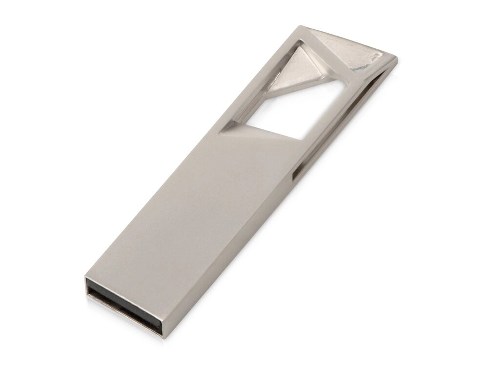 USB-флешка на 32 ГБ,  серебро от компании ТОО VEER Company Group / Одежда и сувениры с логотипом - фото 1