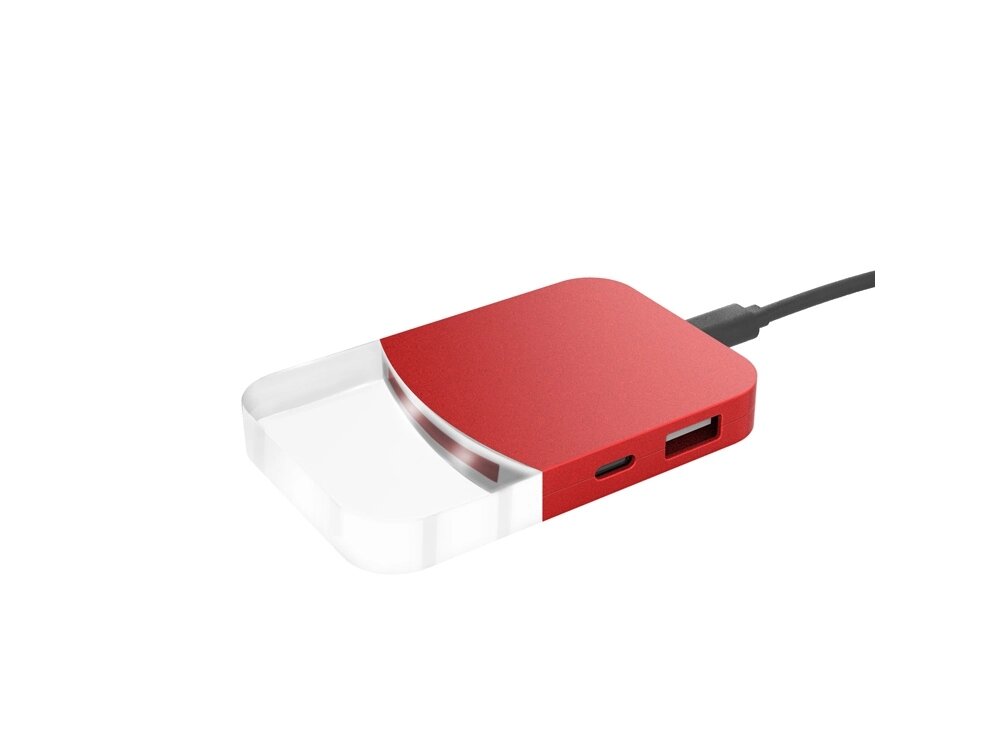 USB хаб Mini iLO Hub, красный от компании ТОО VEER Company Group / Одежда и сувениры с логотипом - фото 1