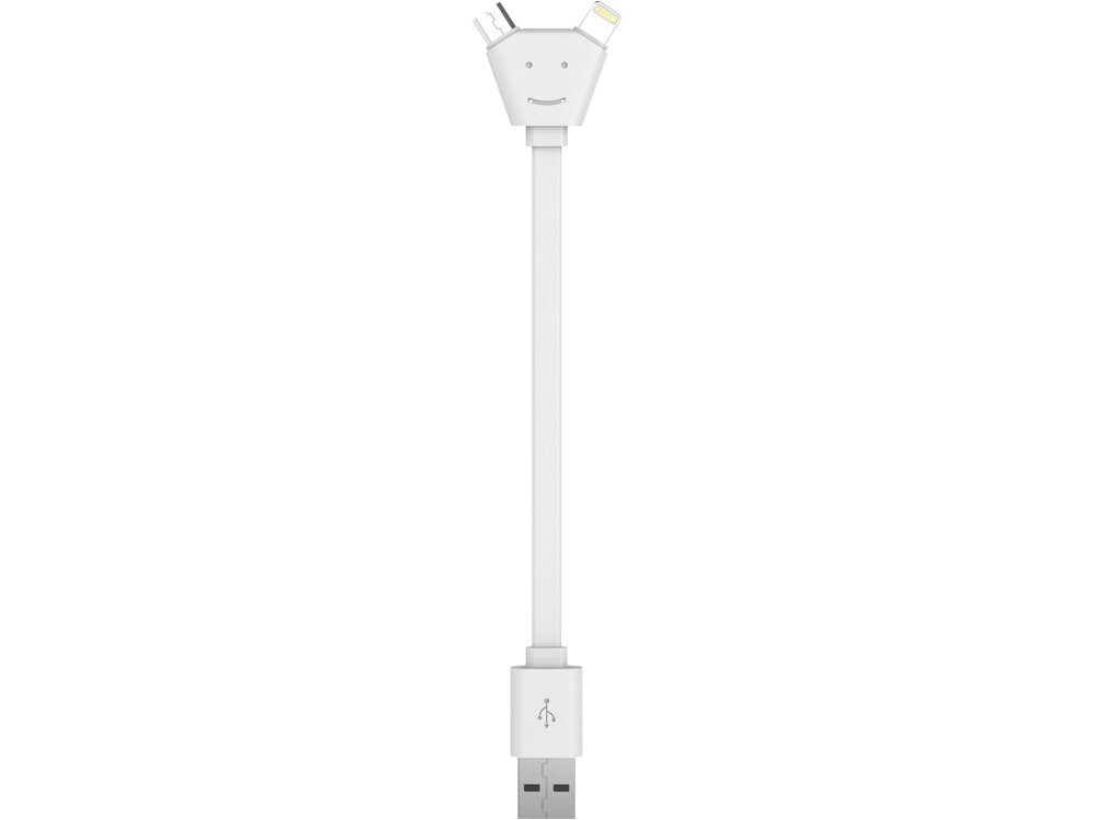 USB-переходник XOOPAR Y CABLE, белый от компании ТОО VEER Company Group / Одежда и сувениры с логотипом - фото 1