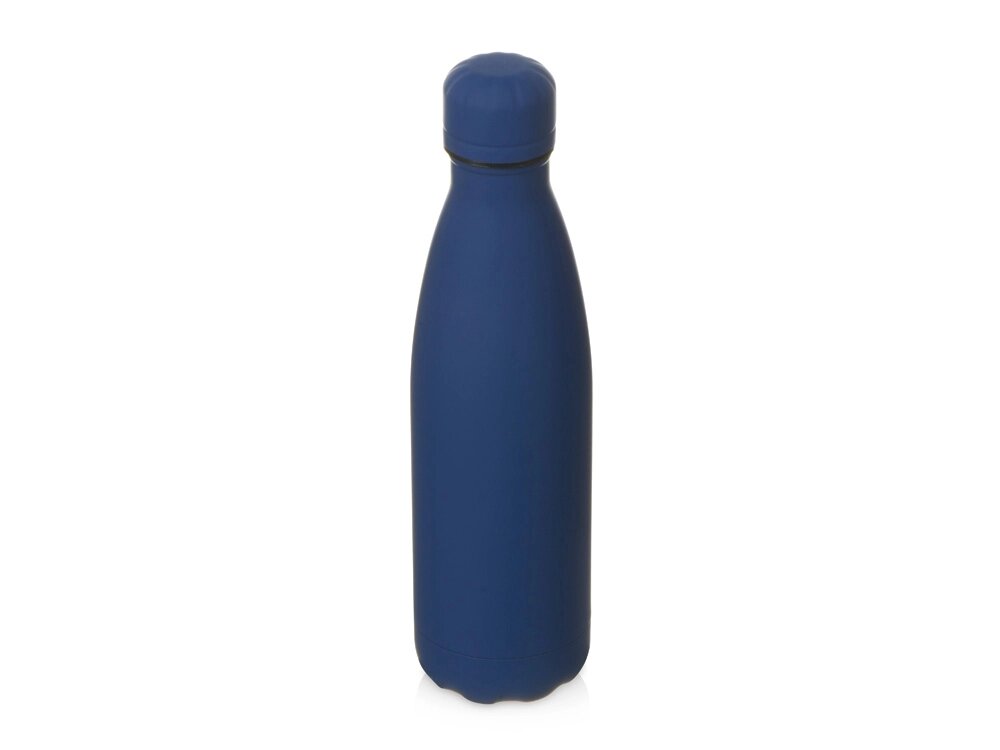 Вакуумная термобутылка Vacuum bottle C1, soft touch, 500 мл, темно-синий от компании ТОО VEER Company Group / Одежда и сувениры с логотипом - фото 1