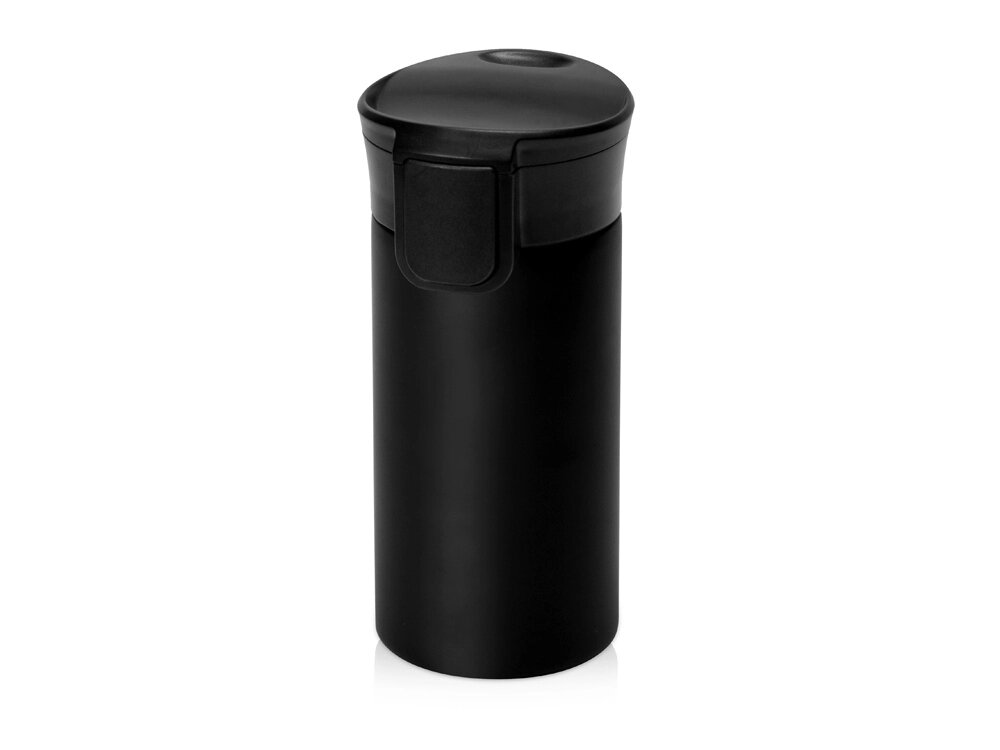 Вакуумная термокружка с кнопкой Upgrade, Waterline, черный от компании ТОО VEER Company Group / Одежда и сувениры с логотипом - фото 1