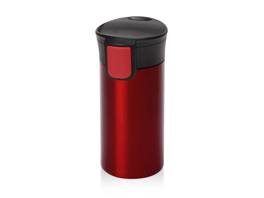 Вакуумная термокружка с кнопкой Upgrade, Waterline, красный от компании ТОО VEER Company Group / Одежда и сувениры с логотипом - фото 1