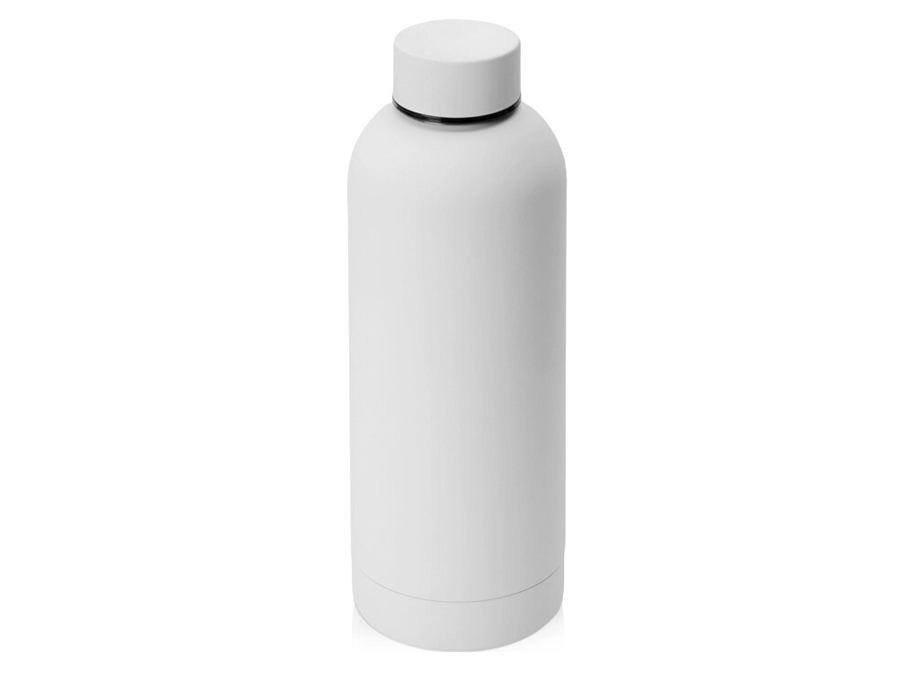 Вакуумная термобутылка Cask Waterline, soft touch, 500 мл, белый (Р) от компании ТОО VEER Company Group / Одежда и сувениры с логотипом - фото 1