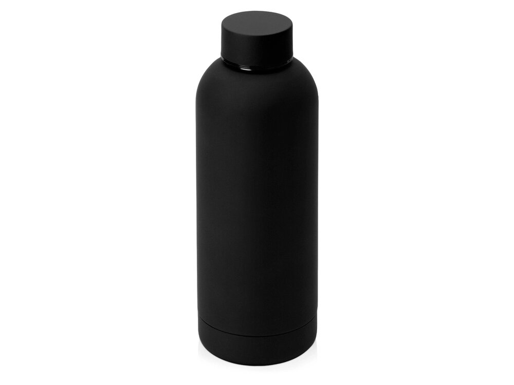 Вакуумная термобутылка Cask Waterline, soft touch, 500 мл, черный (Р) от компании ТОО VEER Company Group / Одежда и сувениры с логотипом - фото 1