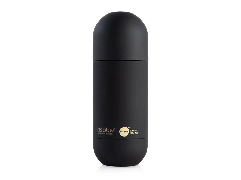 Вакуумный термос ORB с керамическим покрытием, 420 мл, черный от компании ТОО VEER Company Group / Одежда и сувениры с логотипом - фото 1