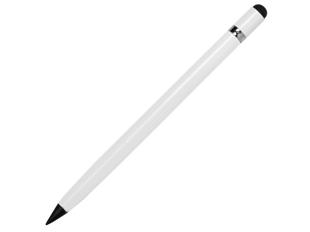 Вечный карандаш Eternal со стилусом и ластиком, белый от компании ТОО VEER Company Group / Одежда и сувениры с логотипом - фото 1