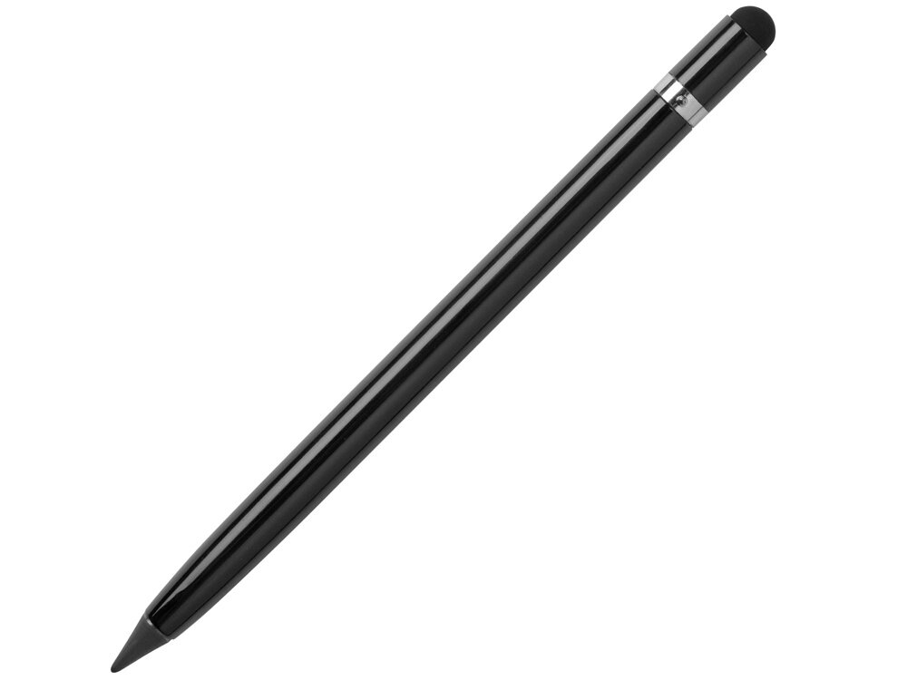 Вечный карандаш Eternal со стилусом и ластиком, черный от компании ТОО VEER Company Group / Одежда и сувениры с логотипом - фото 1