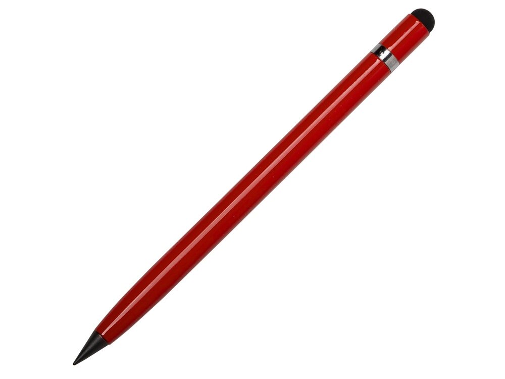 Вечный карандаш Eternal со стилусом и ластиком, красный от компании ТОО VEER Company Group / Одежда и сувениры с логотипом - фото 1