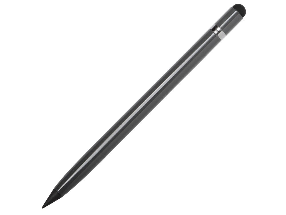 Вечный карандаш Eternal со стилусом и ластиком, серый от компании ТОО VEER Company Group / Одежда и сувениры с логотипом - фото 1