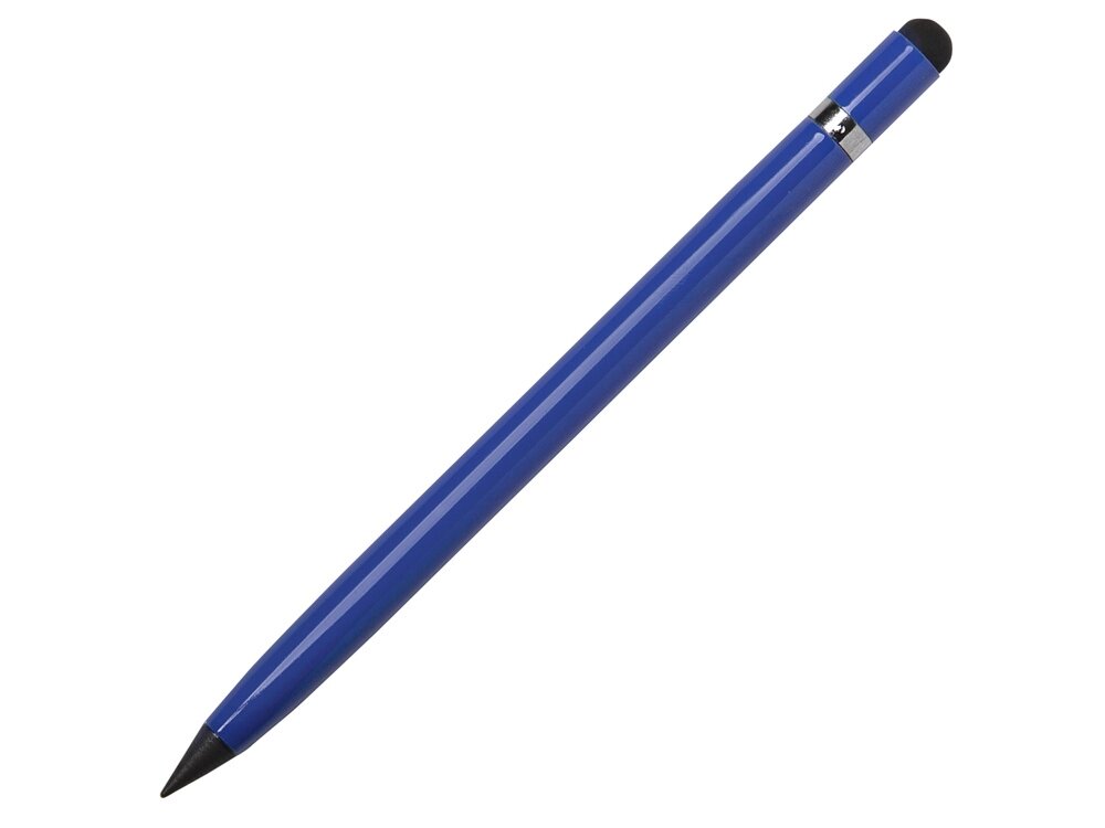 Вечный карандаш Eternal со стилусом и ластиком, синий от компании ТОО VEER Company Group / Одежда и сувениры с логотипом - фото 1