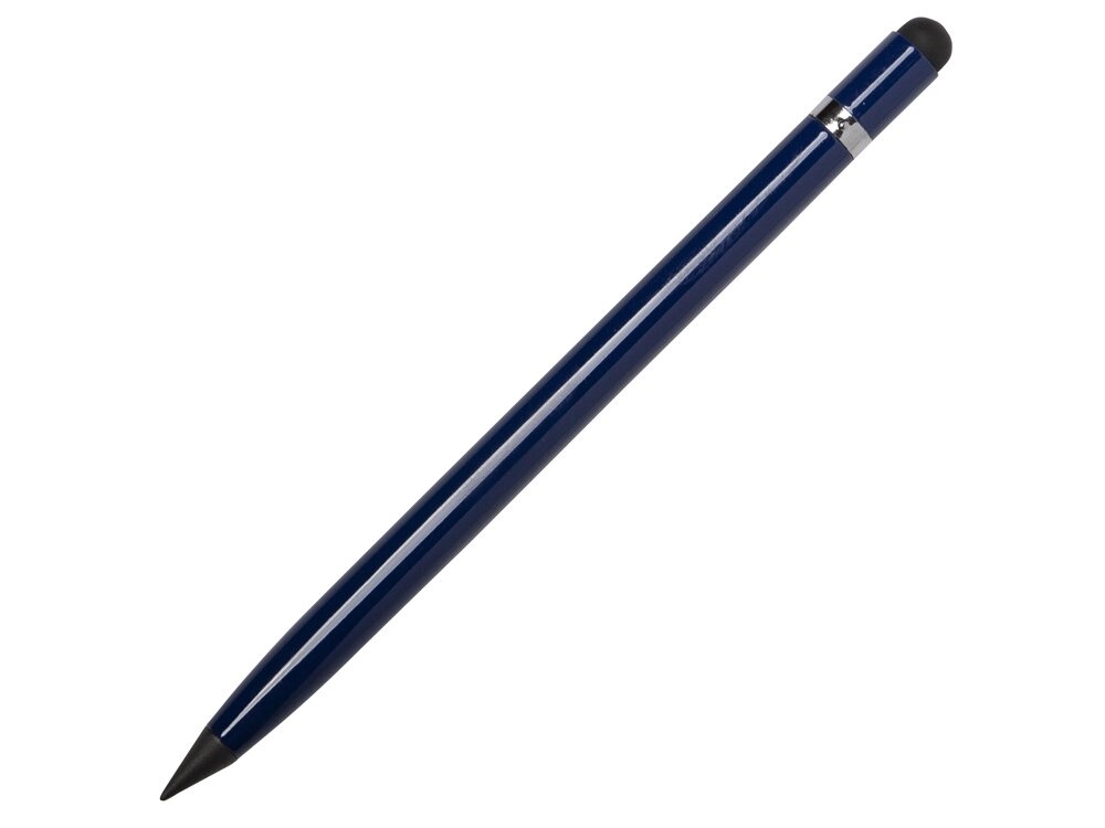 Вечный карандаш Eternal со стилусом и ластиком, темно-синий от компании ТОО VEER Company Group / Одежда и сувениры с логотипом - фото 1