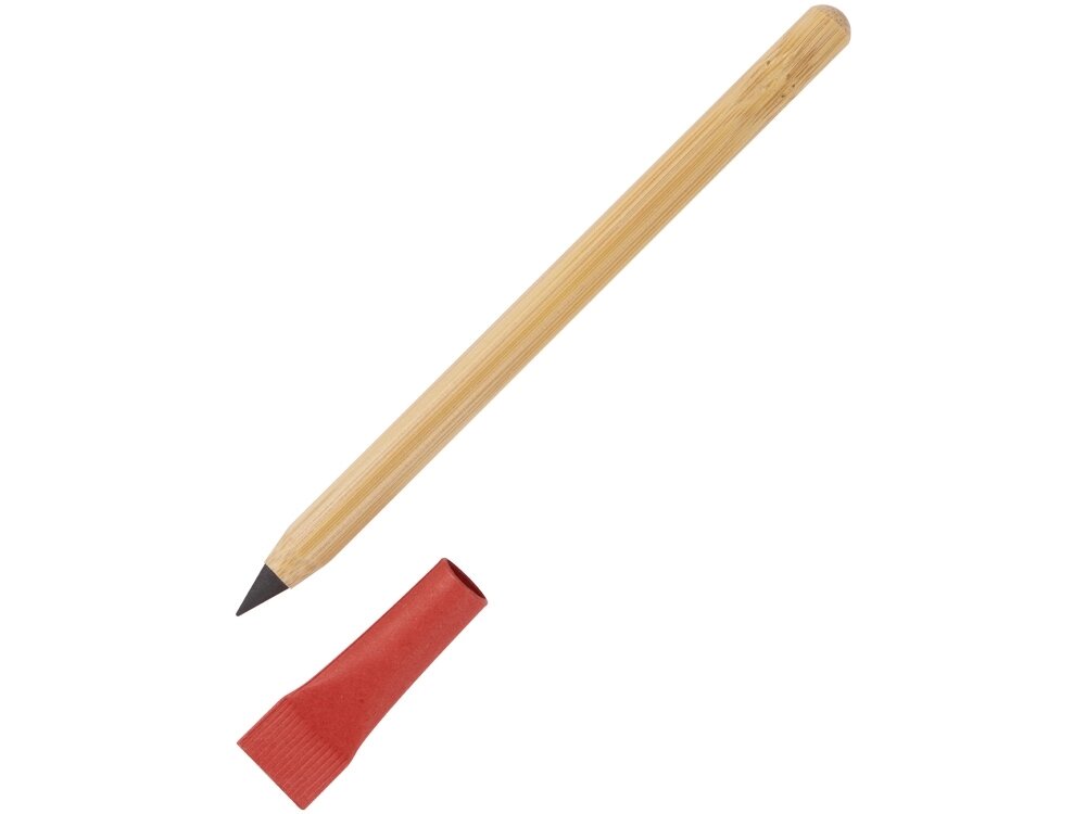 Вечный карандаш из бамбука Recycled Bamboo, красный от компании ТОО VEER Company Group / Одежда и сувениры с логотипом - фото 1