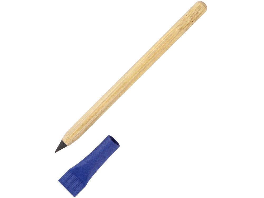 Вечный карандаш из бамбука Recycled Bamboo, синий от компании ТОО VEER Company Group / Одежда и сувениры с логотипом - фото 1