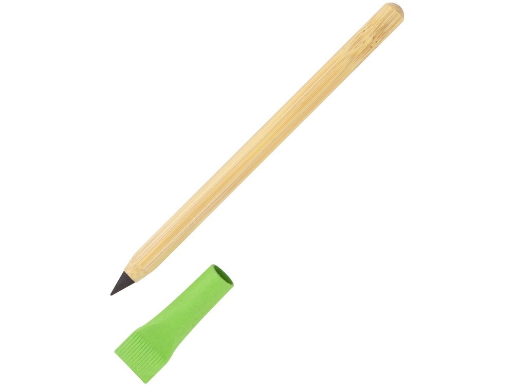 Вечный карандаш из бамбука Recycled Bamboo, зеленое яблоко от компании ТОО VEER Company Group / Одежда и сувениры с логотипом - фото 1