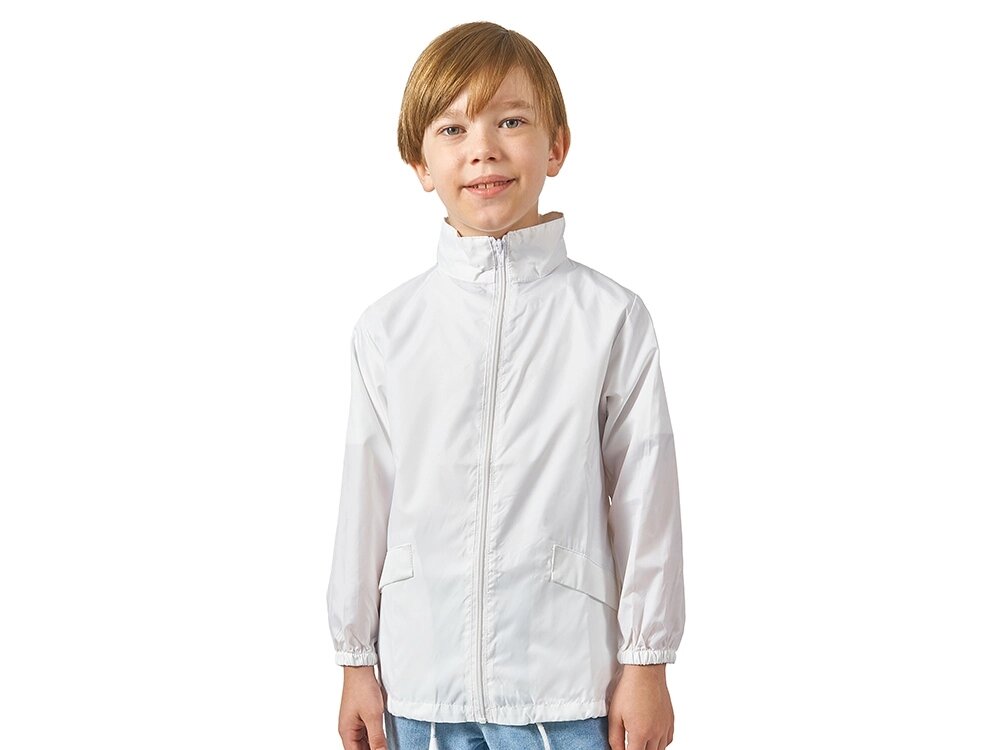 Ветровка Miami детская с чехлом, белый от компании ТОО VEER Company Group / Одежда и сувениры с логотипом - фото 1