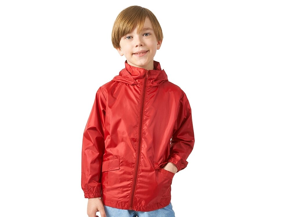 Ветровка Miami детская с чехлом, красный от компании ТОО VEER Company Group / Одежда и сувениры с логотипом - фото 1