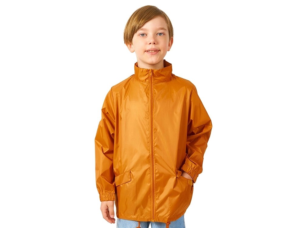 Ветровка Miami детская с чехлом, оранжевый от компании ТОО VEER Company Group / Одежда и сувениры с логотипом - фото 1