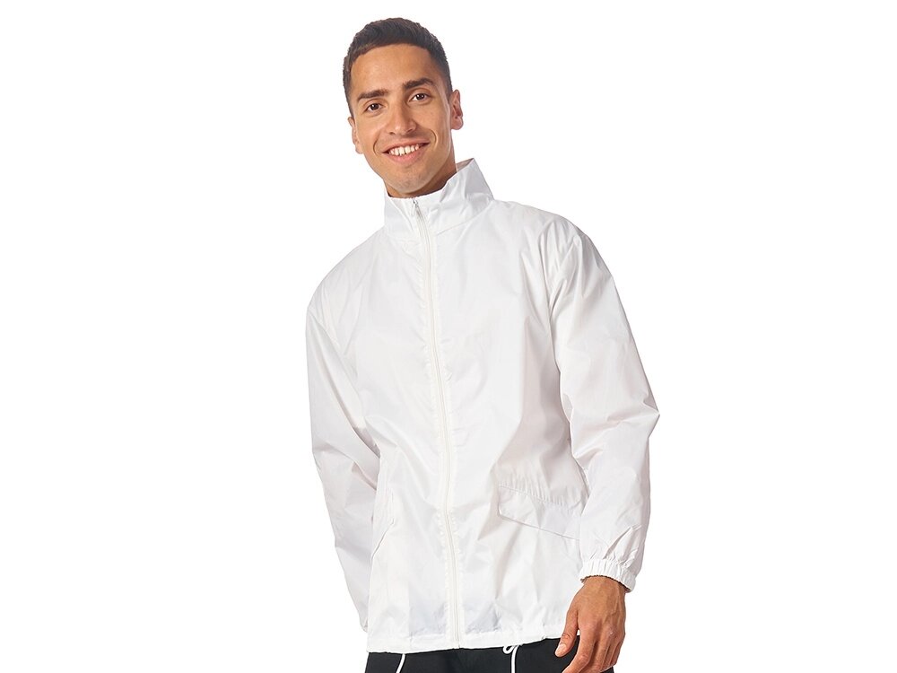 Ветровка Miami мужская с чехлом, белый от компании ТОО VEER Company Group / Одежда и сувениры с логотипом - фото 1