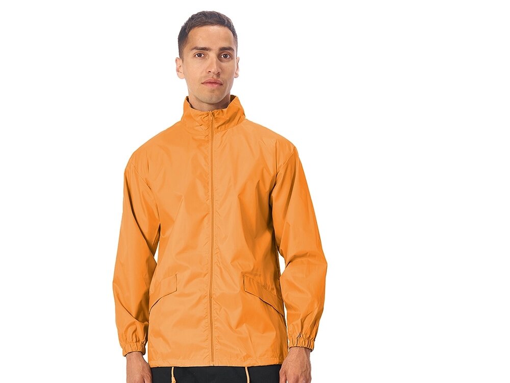 Ветровка Miami мужская с чехлом, оранжевый от компании ТОО VEER Company Group / Одежда и сувениры с логотипом - фото 1