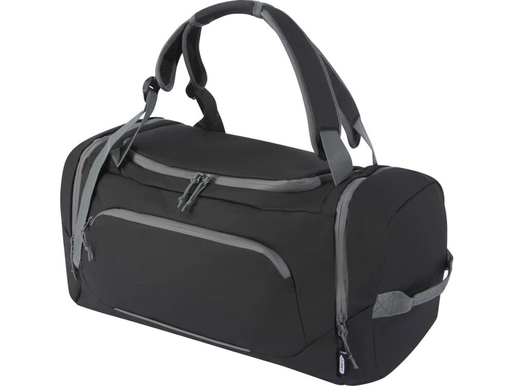 Водонепроницаемая спортивная сумка-рюкзак Aqua, объемом 35 л, сплошной черный от компании ТОО VEER Company Group / Одежда и сувениры с логотипом - фото 1