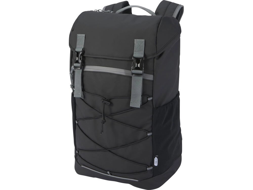 Водонепроницаемый рюкзак Aqua для ноутбука с диагональю экрана 15,6 дюйма, сплошной черный от компании ТОО VEER Company Group / Одежда и сувениры с логотипом - фото 1
